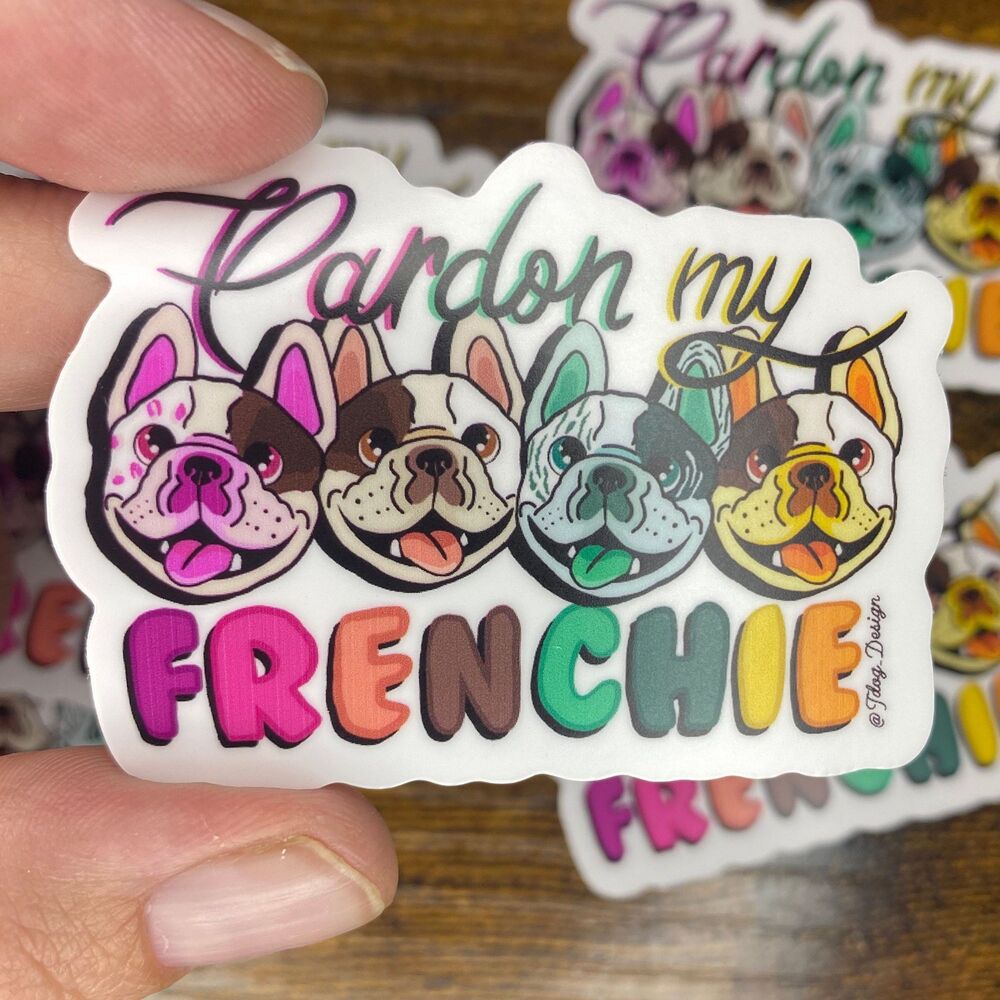 New! Pardon my Frenchie Mini Sticker